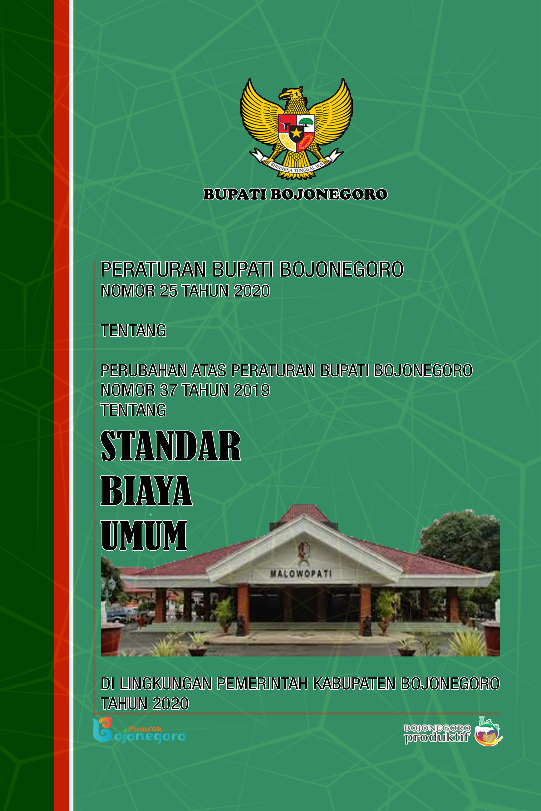 Perbup Bojonegoro No. 25 Tahun 2020 tentang Perubahan SBU Tahun 2020
