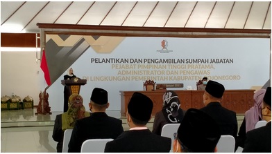 486 Pejabat Pemkab Bojonegoro Ikuti Pelantikan dan Sumpah Jabatan