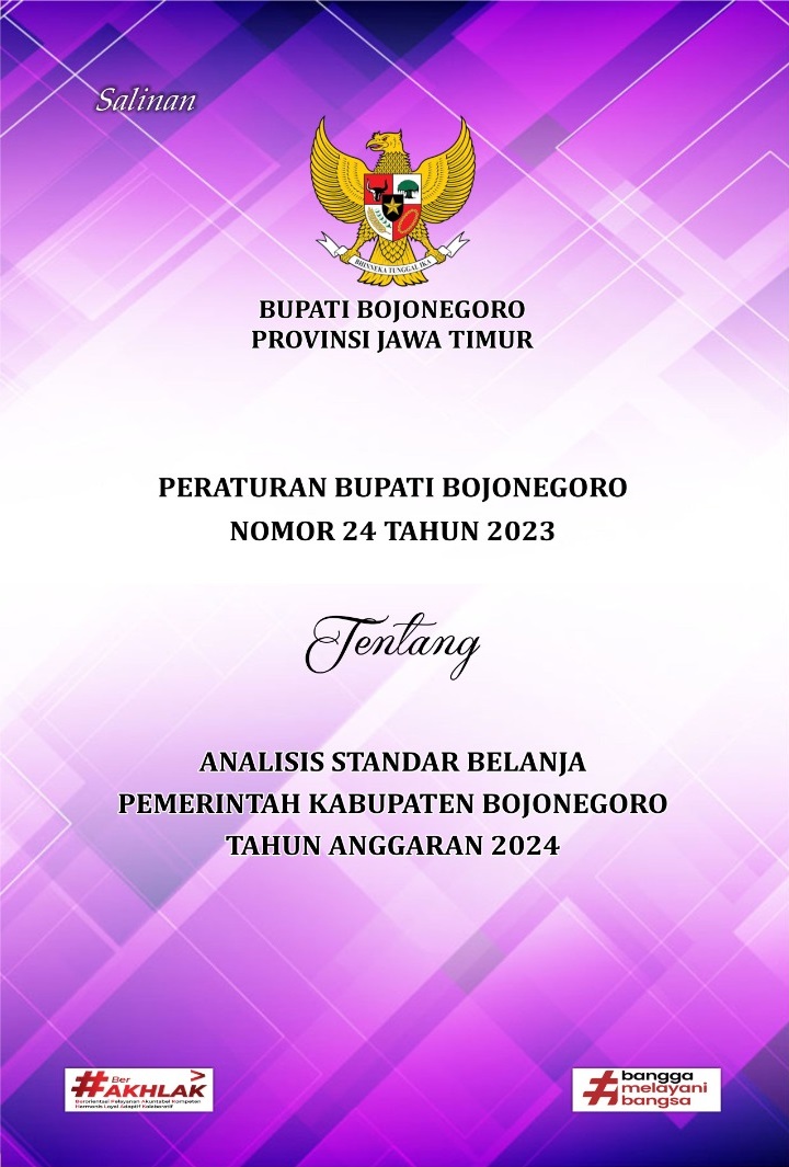 Peraturan Bupati Bojonegoro No 24 Tahun 2023 tentang ASB Tahun Anggaran 2024