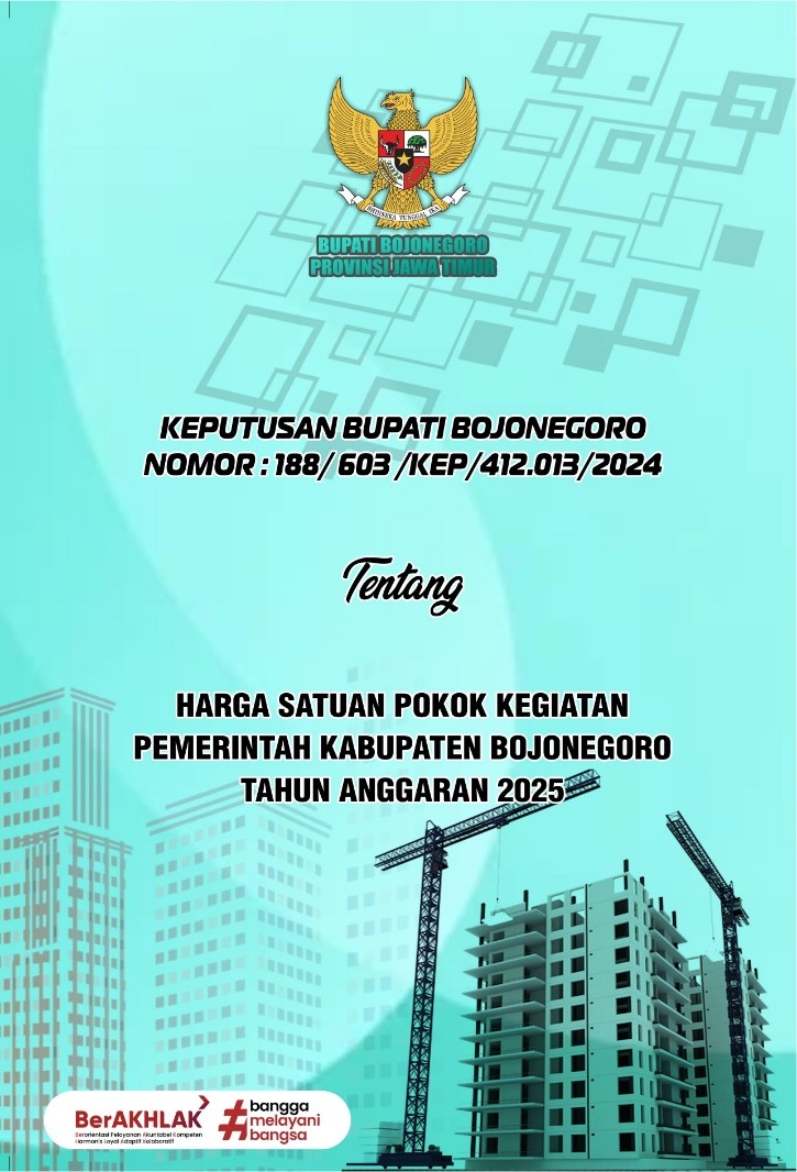Keputusan Bupati Bojonegoro No 605 Tahun 2024 tentang Harga Satuan Pokok Kegiatan (HSPK) TA 2025
